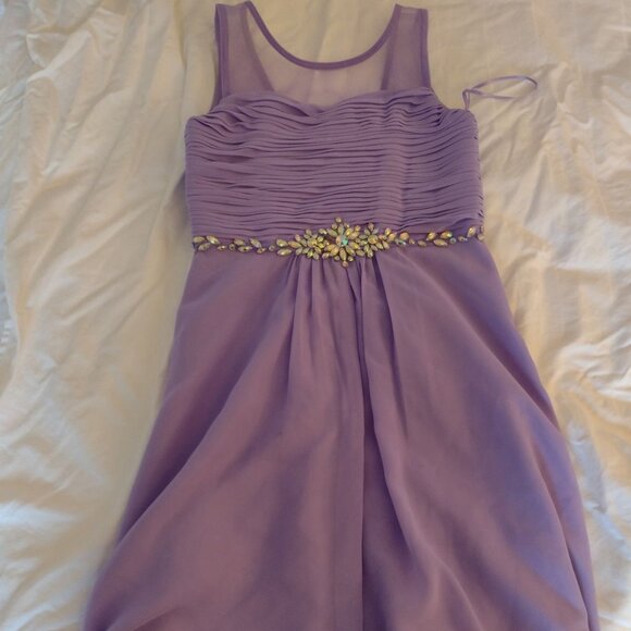 Cinderella Couture Purple Rhindstone Dress - Picture 1 of 4